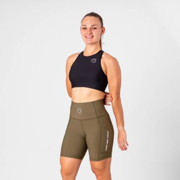 Pantalón Corto AuraLux 6" Tights Cintura Alta (Core Tactical Green)