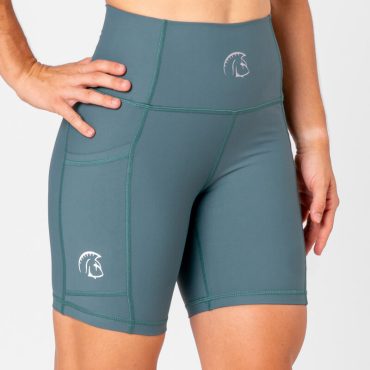 Pantalón Corto AuraLux 6" Tights Cintura Alta (Core Forest Green)