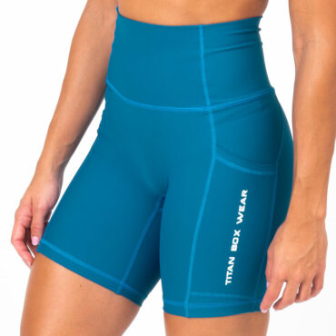 Pantalón Corto cross training Auralux II 6" Tights Cintura Alta Core Dark Teal