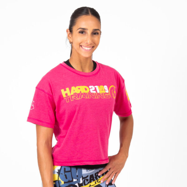 Camiseta cross training Crop Tee Go Franny Pink,,,
