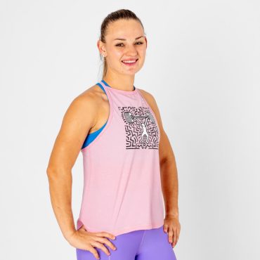 Camiseta sin mangas Halter cross training Snatch Tribute Pink