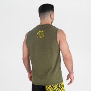 Camiseta sin mangas Ecoactive Hombre (HEX UP Green/Black/Yellow)