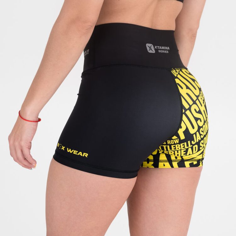Pantalón corto Xtamina Booty <u>Cintura Alta</u> (Box Lingo 5 Yellow)