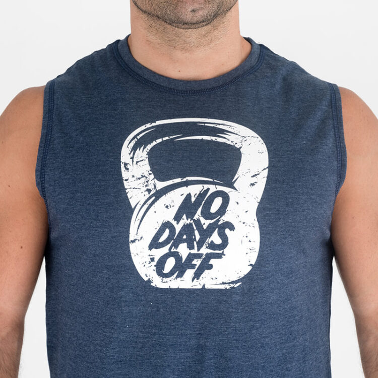 Camiseta sin mangas Ecoactive Hombre (No Days Off Navy/White)