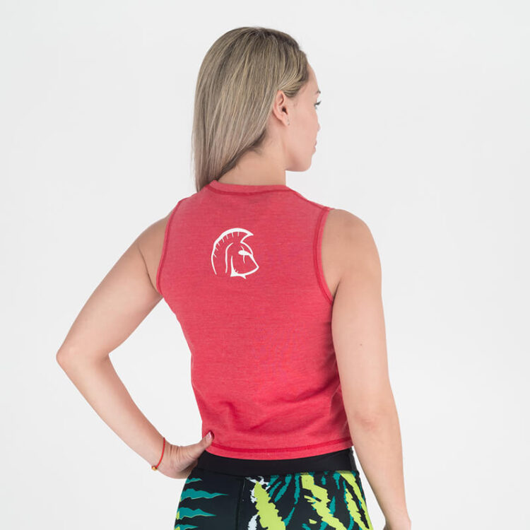 Camiseta sin mangas Ecoactive Crop (Resilience Red)