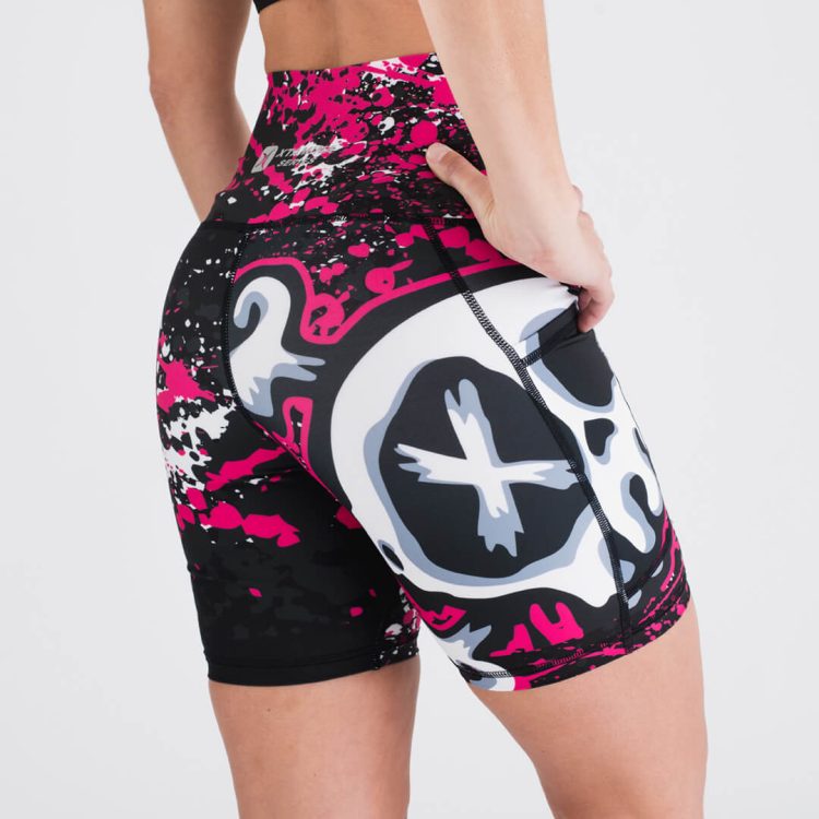 Pantalón Corto Xtamina 6" Tights <u>Cintura Alta</u> (Doom Black/Pink)