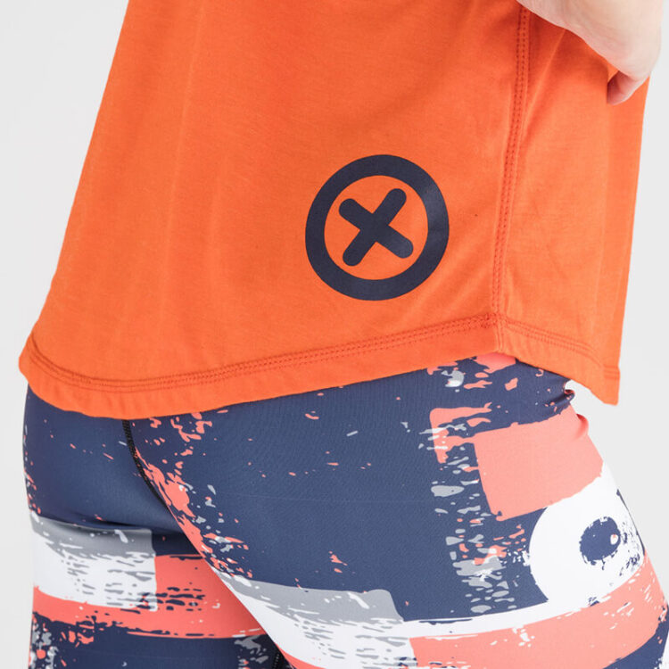 Camiseta sin mangas Ecoactive Halter (Integrity Orange/Navy)