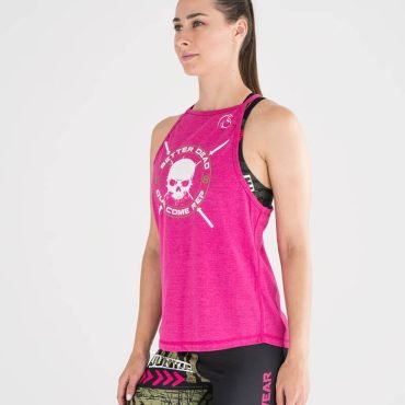 Camiseta sin mangas Ecoactive Halter (Integrity Pink/Green)