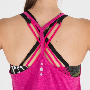 Camiseta sin mangas Ecoactive Halter (Integrity Pink/Green)