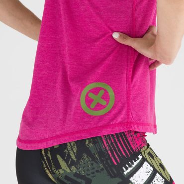 Camiseta sin mangas Ecoactive Halter (Integrity Pink/Green)