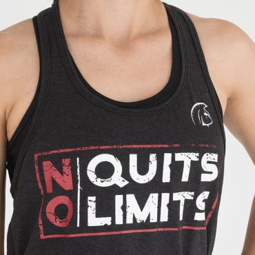 Camiseta sin mangas Ecoactive Mujer (No Quits No Limits Black)