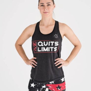 Camiseta sin mangas Ecoactive Mujer (No Quits No Limits Black)