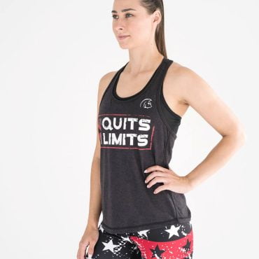 Camiseta sin mangas Ecoactive Mujer (No Quits No Limits Black)