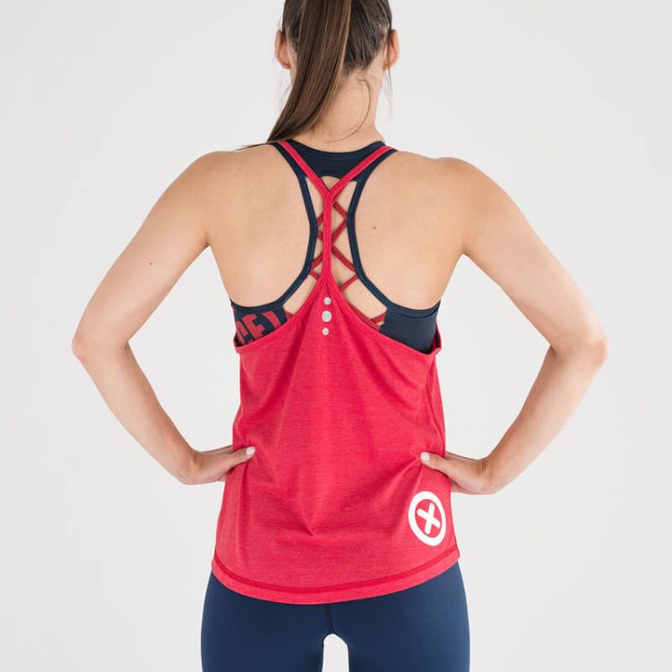 Camiseta sin mangas Ecoactive Halter (AMRAP Red)