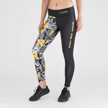 Mallas largas Xtamina Tights (WORK HARDER Yellow/Grey)