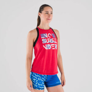 camiseta-crossfit-mujer-ecoactive-no-surrender-red-blue