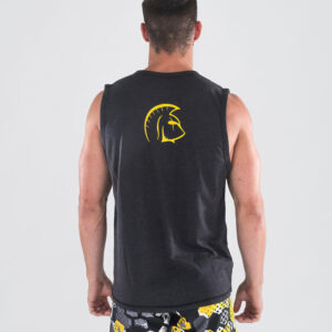 Camiseta sin mangas Ecoactive Hombre (Resilience Black/Yellow)