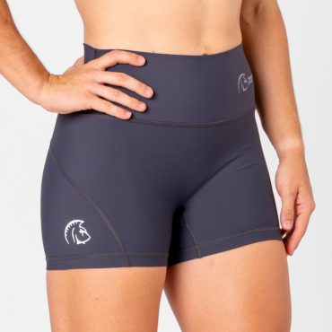 Pantalón corto AuraLux Booty Cintura Alta (Core Slate Grey)