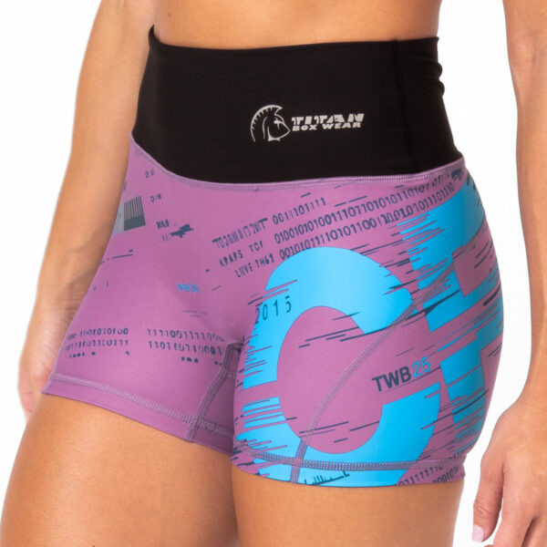 Pantalón corto cross training AuraLux Booty Cintura Alta CF Forever II Tyrian