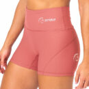 Pantalón corto cross training AuraLux Booty Cintura Alta Core Rose Pink