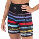 Pantalón Corto Cross Training Mujer AuraLux Booty cintura Alta Retro Blaze