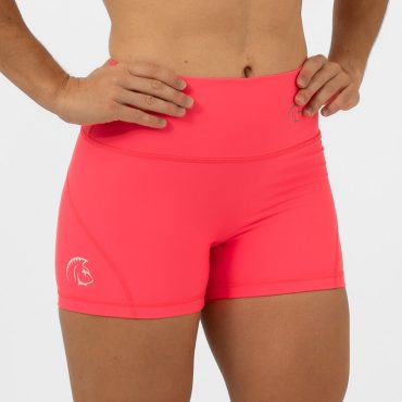 Pantalón corto AuraLux Booty Cintura Alta (Core Neon Pink)