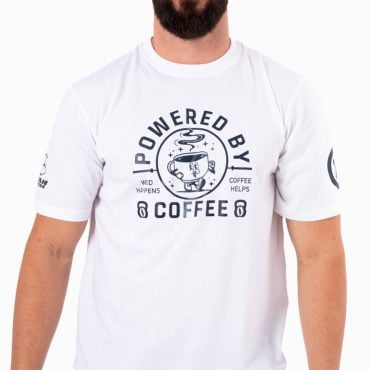 Camiseta Ecoactive (Powered by Coffee White/Navy)