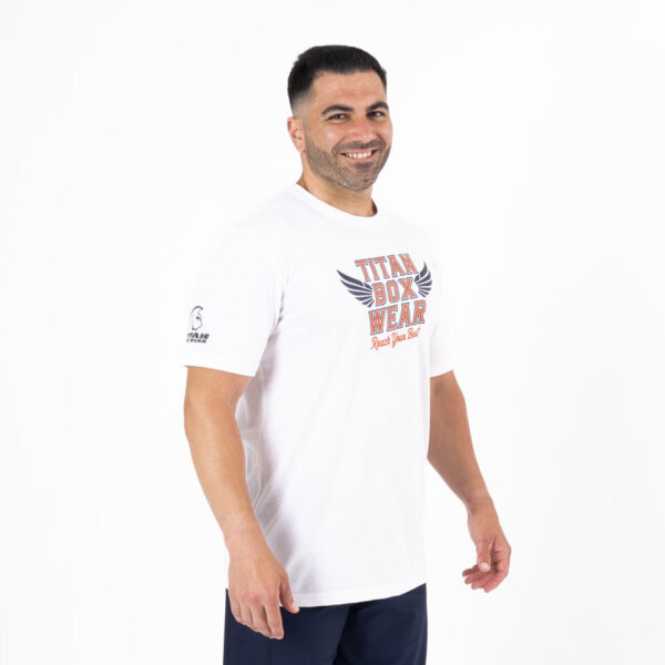 Camiseta Cross Training Ecoactive Titan Wings White/Orange,,,