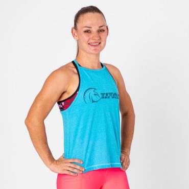 Camiseta sin mangas Halter cross training Cross Core Light Blue