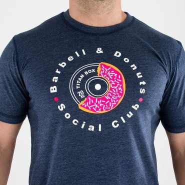 Camiseta Ecoactive (Barbell & Donuts Navy/Pink)