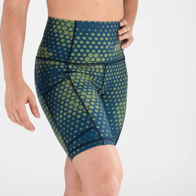 Pantalón Corto Xtamina 6" Tights <u>Cintura Alta</u> (Strive Green/Blue)