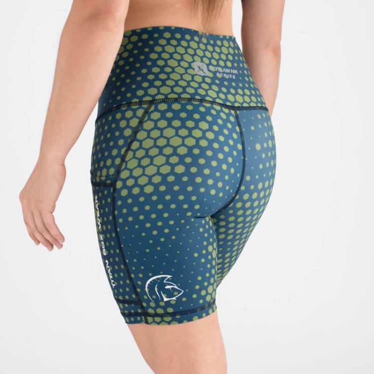 Pantalón Corto Xtamina 6" Tights <u>Cintura Alta</u> (Strive Green/Blue)