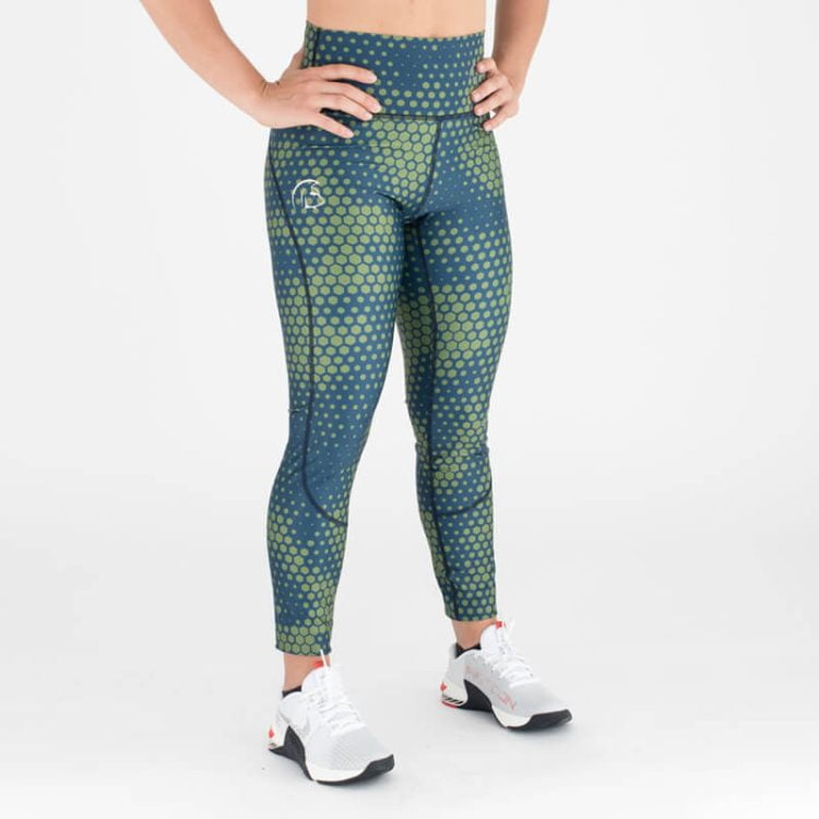 Mallas largas Xtamina Tights <u>Cintura Alta</u> (Strive Green/Blue)