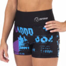 Pantalón Corto Cross Training Mujer AuraLux Booty cintura Alta Neon Vibes